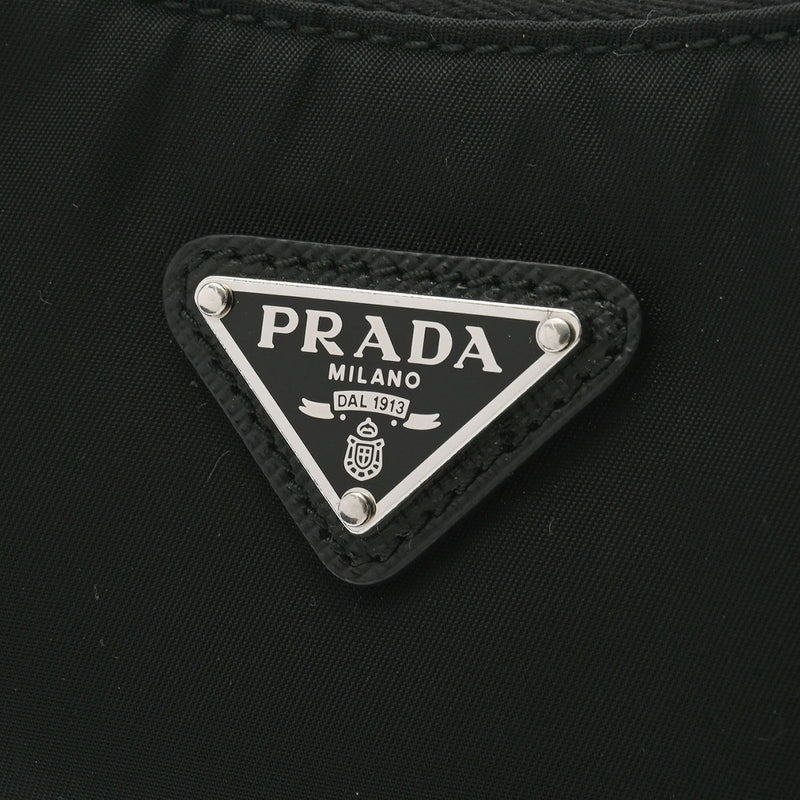 PRADA プラダ Re-Edition 2005 Re-Nylon バッグ 黒 シルバー金具 レディース ナイロン 2WAYバッグ 新同 中古 銀蔵