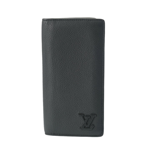 LOUIS VUITTON ルイヴィトン アエログラム ポルトフォイユブラザ  ノワール M69980 メンズ レザー 長財布 ABランク 中古 銀蔵