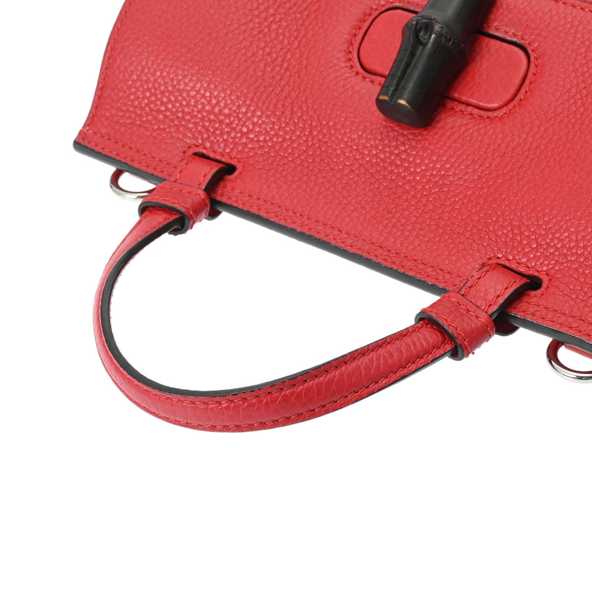 グッチ デイリー 2WAY 43080 赤 レディース レザー ハンドバッグ