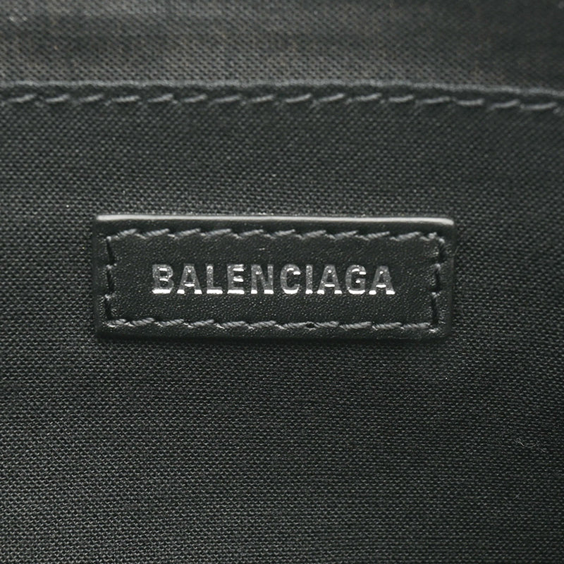 BALENCIAGA バレンシアガ ネイビークリップ M ナチュラル 420407 ユニセックス キャンバス レザー クラッチバッグ ABランク 中古 銀蔵