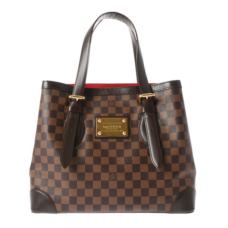 LOUIS VUITTON ルイヴィトン ダミエ ハムステッド MM ブラウン N51204 レディース ダミエキャンバス ハンドバッグ Aランク 中古 銀蔵