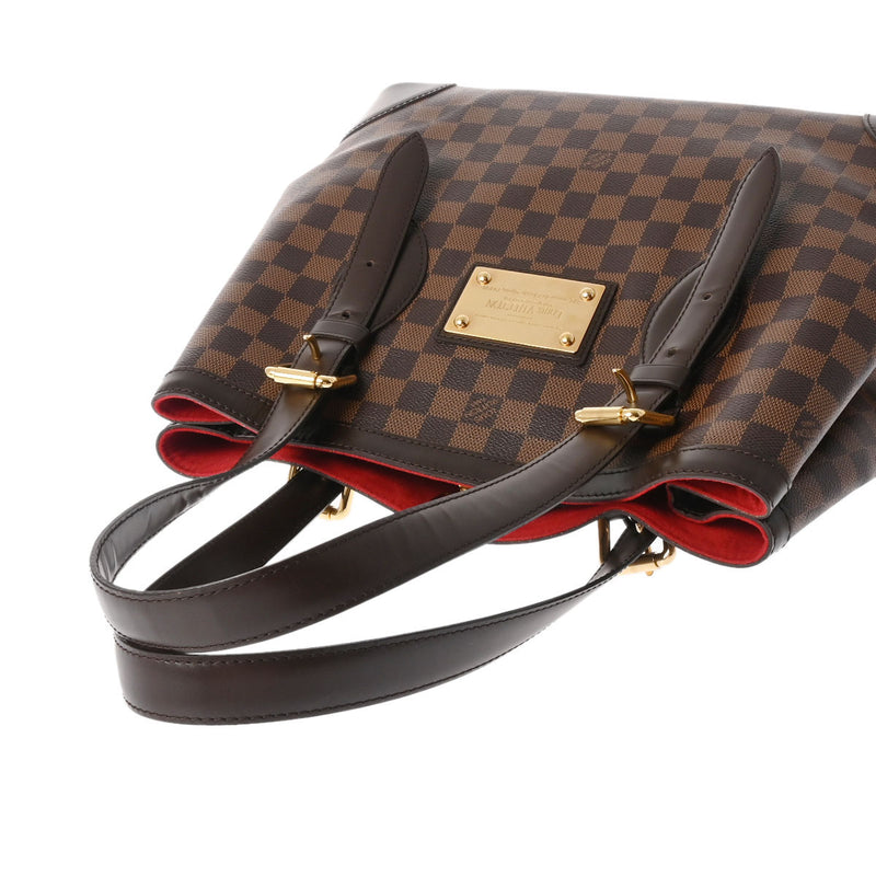 LOUIS VUITTON ルイヴィトン ダミエ ハムステッド MM ブラウン N51204 レディース ダミエキャンバス ハンドバッグ Aランク 中古 銀蔵