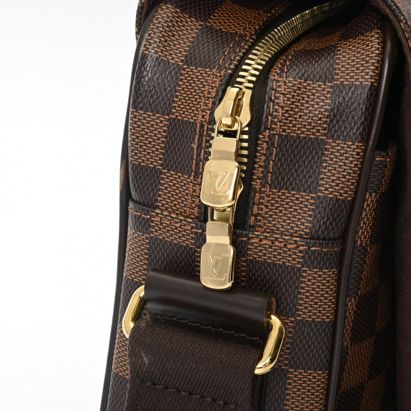 LOUIS VUITTON ルイヴィトン ダミエ シェルトン MM ブラウン N41149 メンズ ダミエキャンバス ショルダーバッグ ABランク 中古 銀蔵