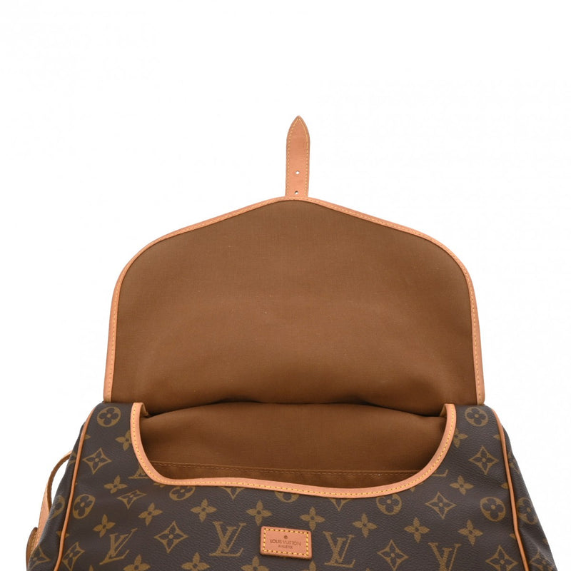 LOUIS VUITTON ルイヴィトン モノグラム ソミュール 35 ブラウン M42254 レディース モノグラムキャンバス ショルダーバッグ Bランク 中古 銀蔵