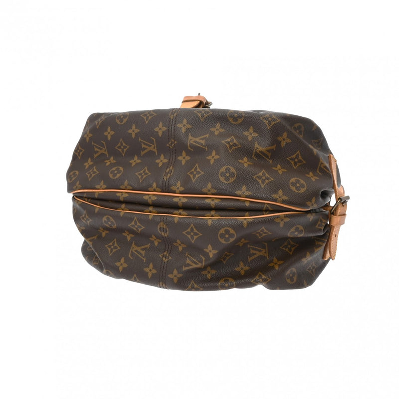 LOUIS VUITTON ルイヴィトン モノグラム ソミュール 35 ブラウン M42254 レディース モノグラムキャンバス ショルダーバッグ Bランク 中古 銀蔵