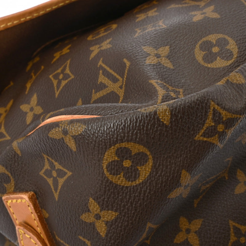 LOUIS VUITTON ルイヴィトン モノグラム ソミュール 35 ブラウン M42254 レディース モノグラムキャンバス ショルダーバッグ Bランク 中古 銀蔵