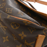 LOUIS VUITTON ルイヴィトン モノグラム ソミュール 35 ブラウン M42254 レディース モノグラムキャンバス ショルダーバッグ Bランク 中古 銀蔵