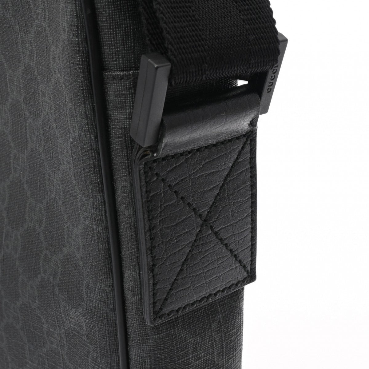 グッチGGスプリーム 黒 メンズ PVC ショルダーバッグ 162907 GUCCI