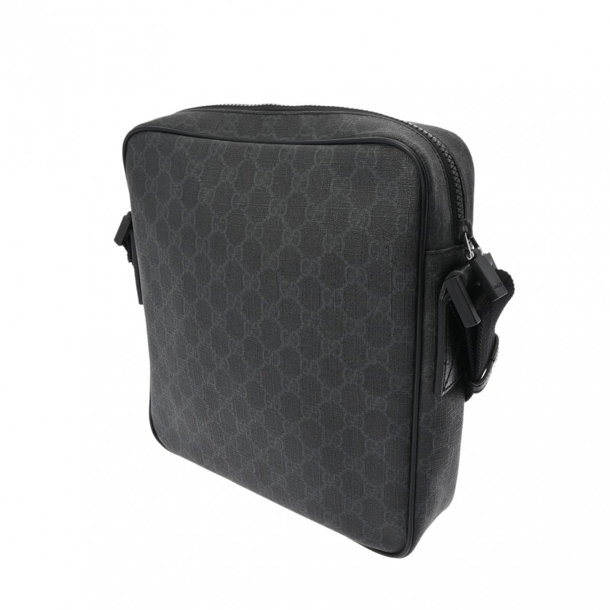 グッチGGスプリーム 黒 メンズ PVC ショルダーバッグ 162907 GUCCI