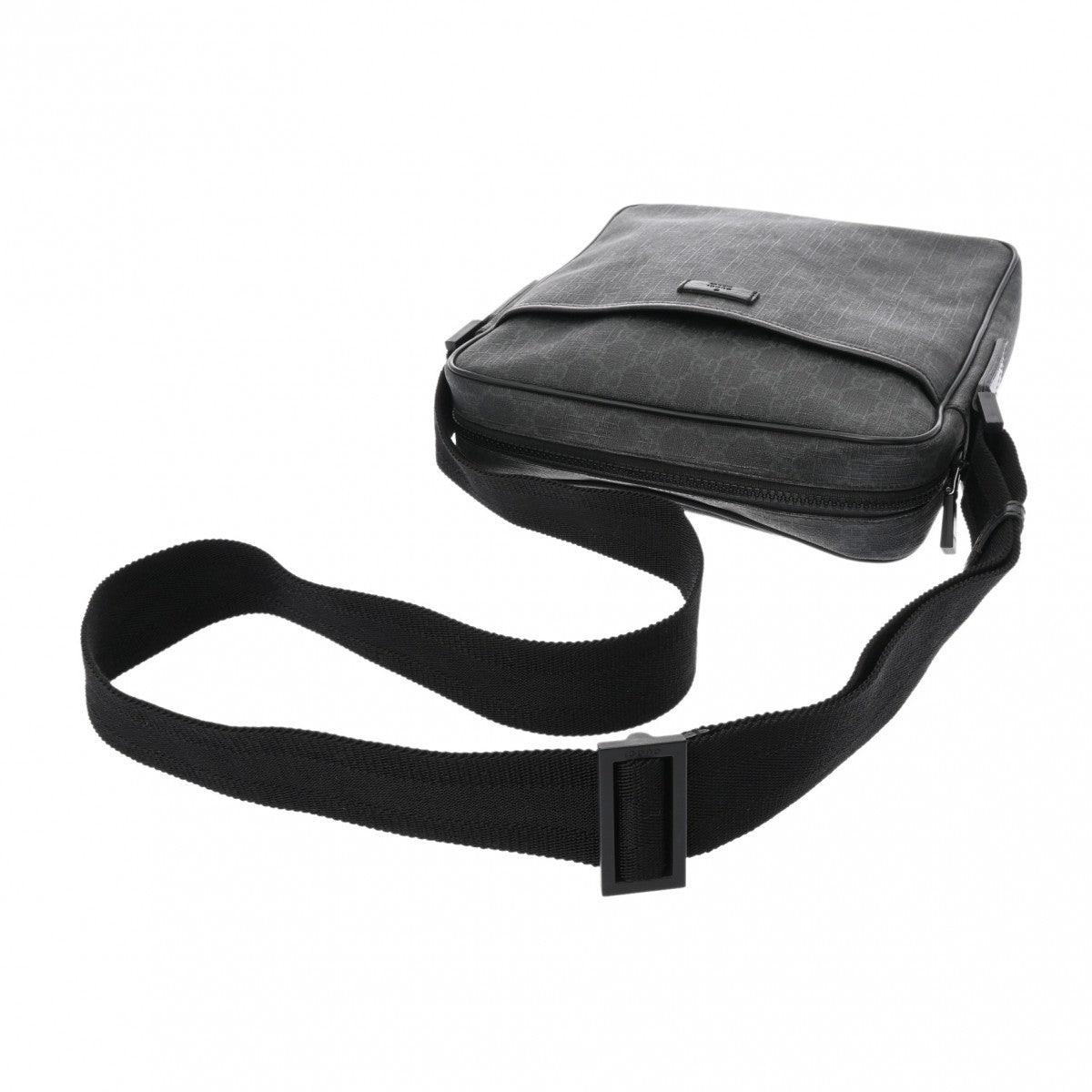 グッチGGスプリーム 黒 メンズ PVC ショルダーバッグ 162907 GUCCI