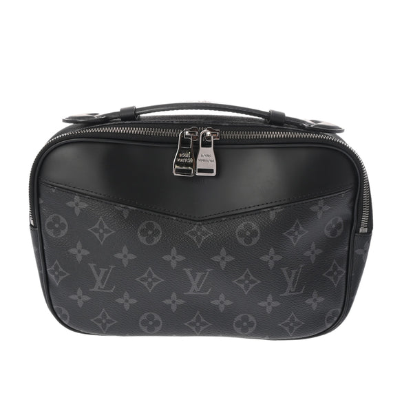 LOUIS VUITTON ルイヴィトン モノグラムエクリプス バムバッグ 黒/グレー M42906 メンズ モノグラムキャンバス ボディバッグ Aランク 中古 銀蔵