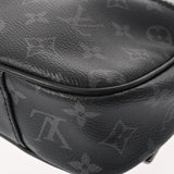 LOUIS VUITTON ルイヴィトン モノグラムエクリプス バムバッグ 黒/グレー M42906 メンズ モノグラムキャンバス ボディバッグ Aランク 中古 銀蔵