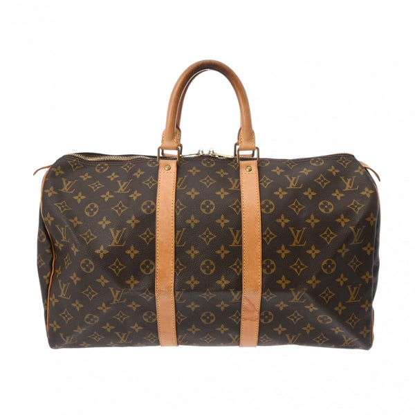 LOUIS VUITTON ルイヴィトン モノグラム キーポル 45 ブラウン M41428 ユニセックス モノグラムキャンバス ボストンバッグ Bランク 中古 銀蔵