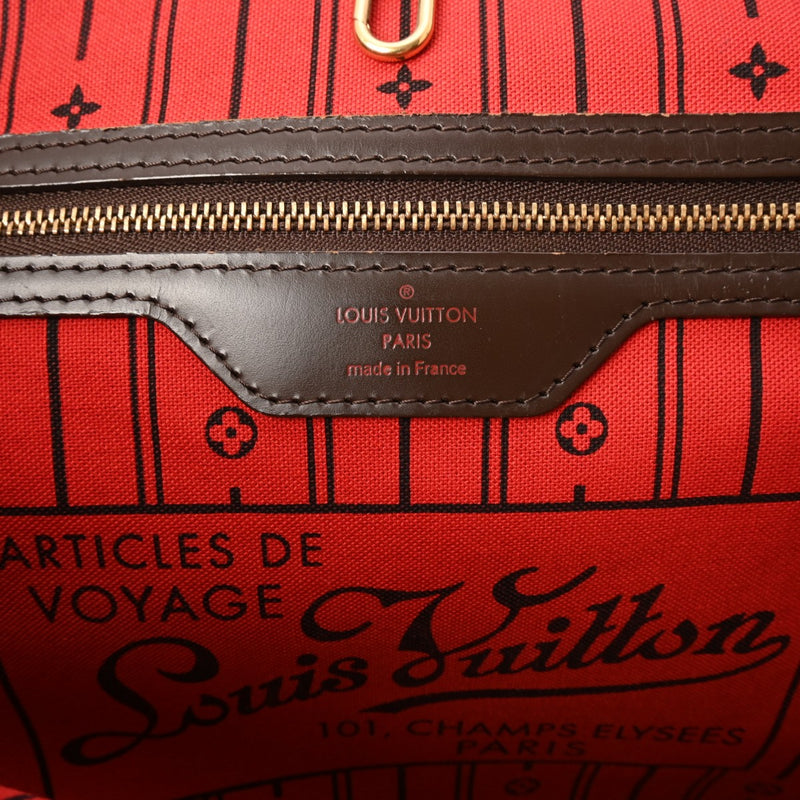 LOUIS VUITTON ルイヴィトン ダミエ ネヴァーフル MM ブラウン N51105 レディース ダミエキャンバス トートバッグ Bランク 中古 銀蔵