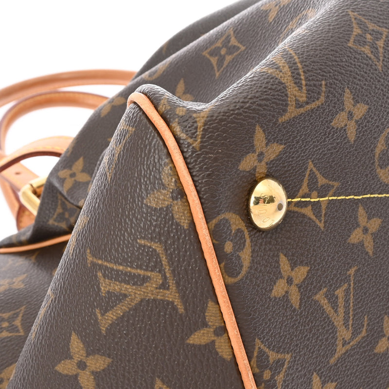 LOUIS VUITTON ルイヴィトン モノグラム ティヴォリ GM ブラウン M40144 レディース モノグラムキャンバス ハンドバッグ Bランク 中古 銀蔵