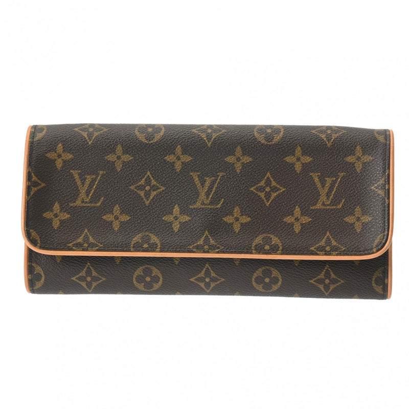 LOUIS VUITTON ルイヴィトン モノグラム ポシェットツイン GM ブラウン M51852 レディース モノグラムキャンバス ショルダーバッグ ABランク 中古 銀蔵