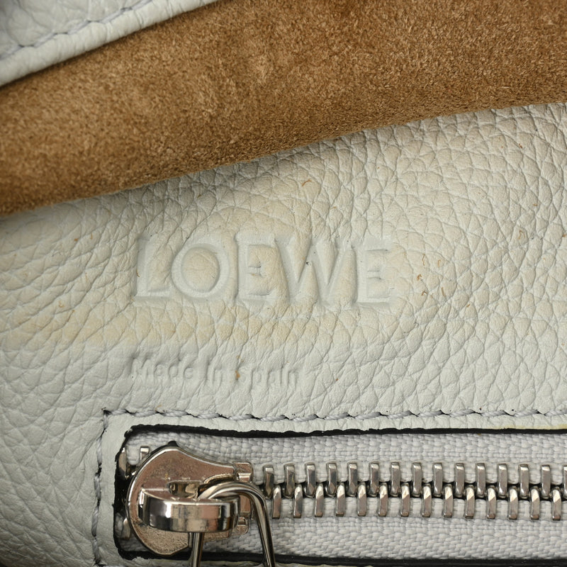 LOEWE ロエベ アマソナ 28 2WAY パールブルー レディース レザー ハンドバッグ ABランク 中古 銀蔵