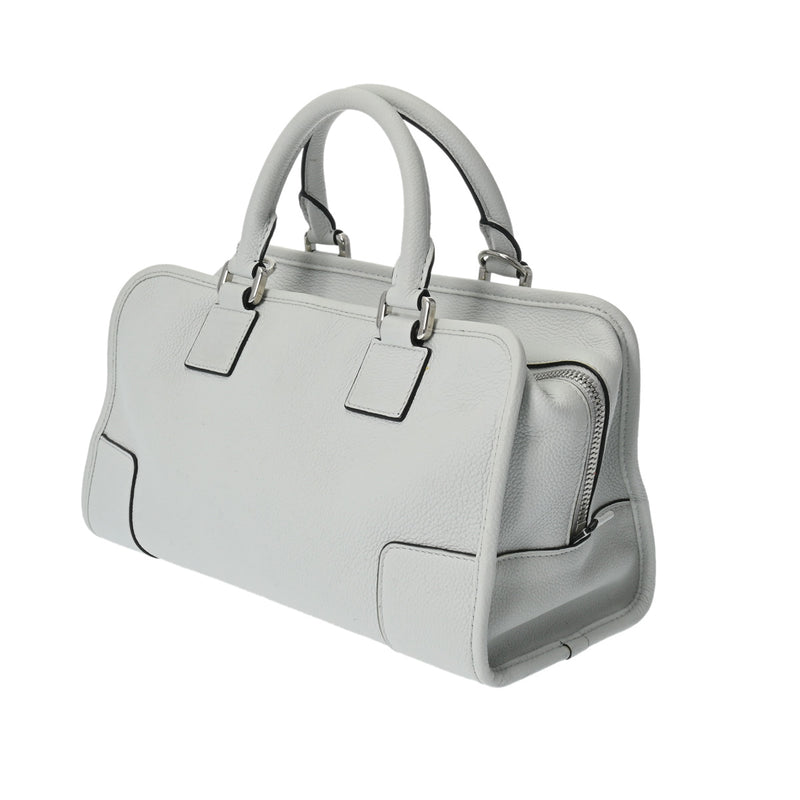 LOEWE ロエベ アマソナ 28 2WAY パールブルー レディース レザー ハンドバッグ ABランク 中古 銀蔵