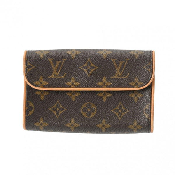 LOUIS VUITTON ルイヴィトン モノグラム ポシェットフロランティーヌ ベルトXS ブラウン M51855 レディース モノグラムキャンバス ウエストバッグ Bランク 中古 銀蔵