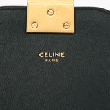 CELINE セリーヌ ミディアムC チェーンショルダー ダークグリーン ゴールド金具 レディース レザー ショルダーバッグ ABランク 中古 銀蔵