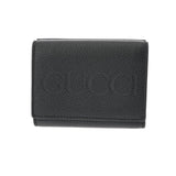 GUCCI グッチ コンパクトウォレット  ブラック ゴールド金具 731694 レディース レザー 三つ折り財布 Aランク 中古 銀蔵