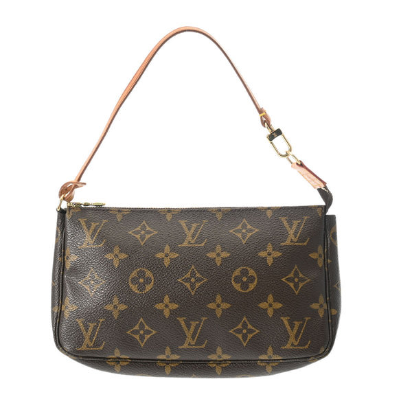 LOUIS VUITTON ルイヴィトン モノグラム ポシェット アクセソワール ブラウン M51980 レディース モノグラムキャンバス アクセサリーポーチ Bランク 中古 銀蔵