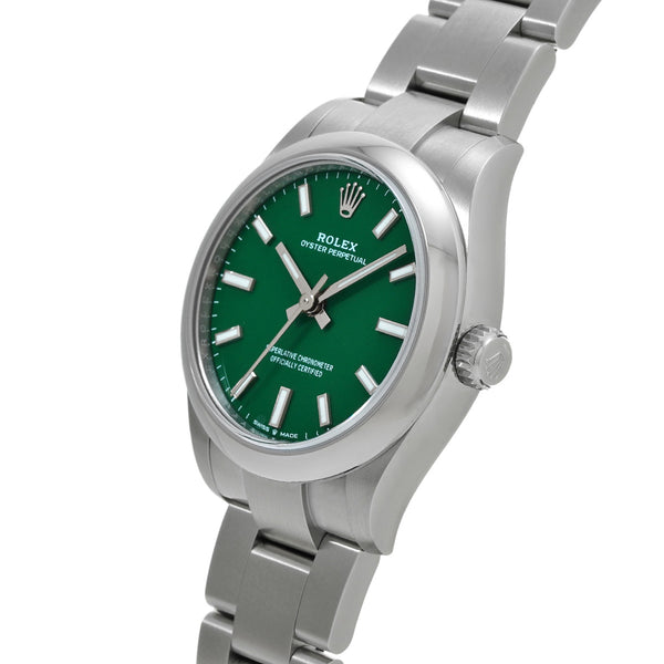 ロレックス オイスターパーペチュアル 31 277200 グリーン レディース 腕時計 自動巻き 銀蔵