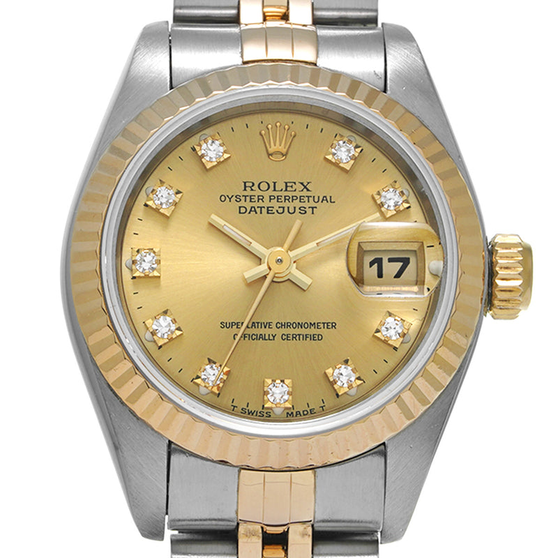 ROLEX ロレックス デイトジャスト 10Pダイヤ 69173G レディース 腕時計 自動巻き Aランク 中古 銀蔵