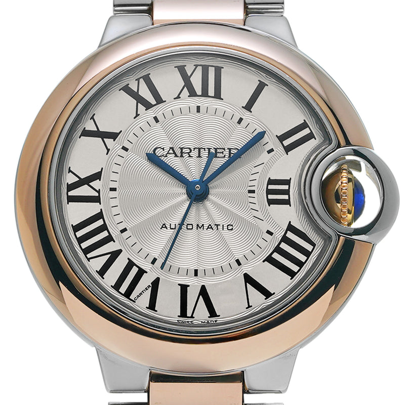 CARTIER カルティエ バロンブルー 33mm   W2BB0023 ボーイズ 腕時計 自動巻き Aランク 中古 銀蔵