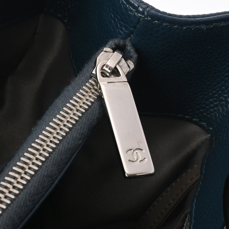 CHANEL シャネル GST グランドショッピングトート ブルー A50995 レディース キャビアスキン トートバッグ ABランク 中古 銀蔵
