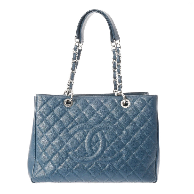 CHANEL シャネル GST グランドショッピングトート ブルー A50995 レディース キャビアスキン トートバッグ ABランク 中古 銀蔵