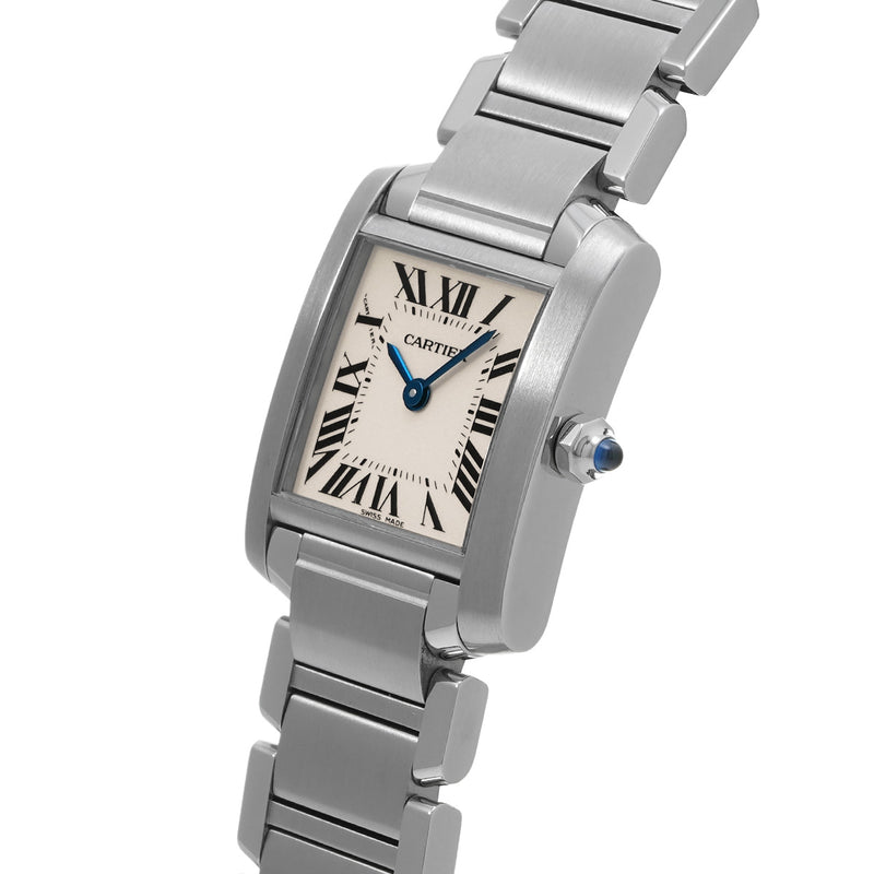 CARTIER カルティエ タンク フランセーズ SM W51008Q3 レディース 腕時計 クォーツ Aランク 中古 銀蔵