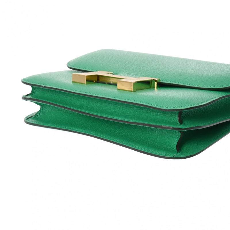 HERMES エルメス コンスタンス3 ミニ 18 ミロワール ミント B刻印(2023年頃) レディース シェーブル ショルダーバッグ 新同 中古 銀蔵