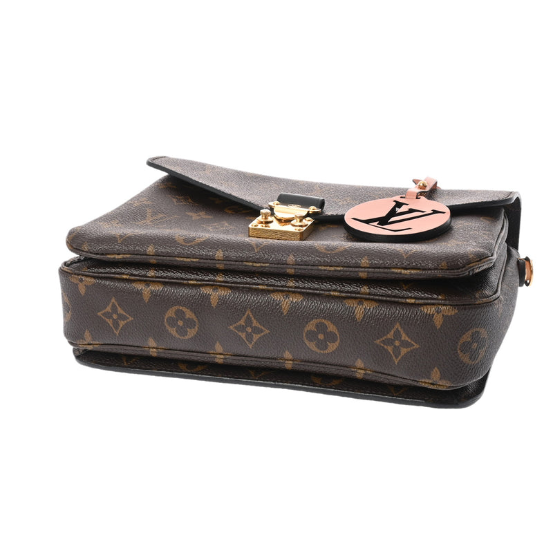 LOUIS VUITTON ルイヴィトン モノグラム ポシェットメティス MM 2WAY ブラウン レッド M44668 レディース モノグラムキャンバス ハンドバッグ ABランク 中古 銀蔵