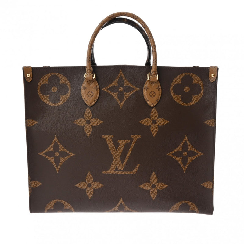 LOUIS VUITTON ルイヴィトン モノグラムジャイアント オンザゴー GM 旧型 2WAYトート ブラウン M44576 ユニセックス モノグラムキャンバス ハンドバッグ Aランク 中古 銀蔵