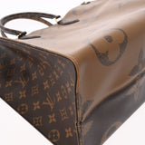 LOUIS VUITTON ルイヴィトン モノグラムジャイアント オンザゴー GM 旧型 2WAYトート ブラウン M44576 ユニセックス モノグラムキャンバス ハンドバッグ Aランク 中古 銀蔵