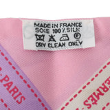 HERMES エルメス ツイリー BOLDUC リボン柄 ピンク/パープル/ホワイト レディース シルク100％ スカーフ Bランク 中古 銀蔵