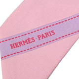 HERMES エルメス ツイリー BOLDUC リボン柄 ピンク/パープル/ホワイト レディース シルク100％ スカーフ Bランク 中古 銀蔵