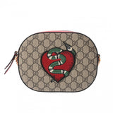 GUCCI グッチ GGスプリーム チェーンショルダー ホリデーコレクション グレージュ系/レッド 409535 レディース PVC/カーフ ショルダーバッグ Aランク 中古 銀蔵