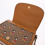 GUCCI グッチ ディズニーコラボ GG柄 ブラウン 602694 レディース GGスプリームキャンバス/レザー ショルダーバッグ Aランク 中古 銀蔵