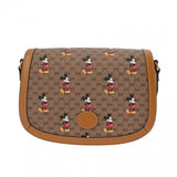 GUCCI グッチ ディズニーコラボ GG柄 ブラウン 602694 レディース GGスプリームキャンバス/レザー ショルダーバッグ Aランク 中古 銀蔵