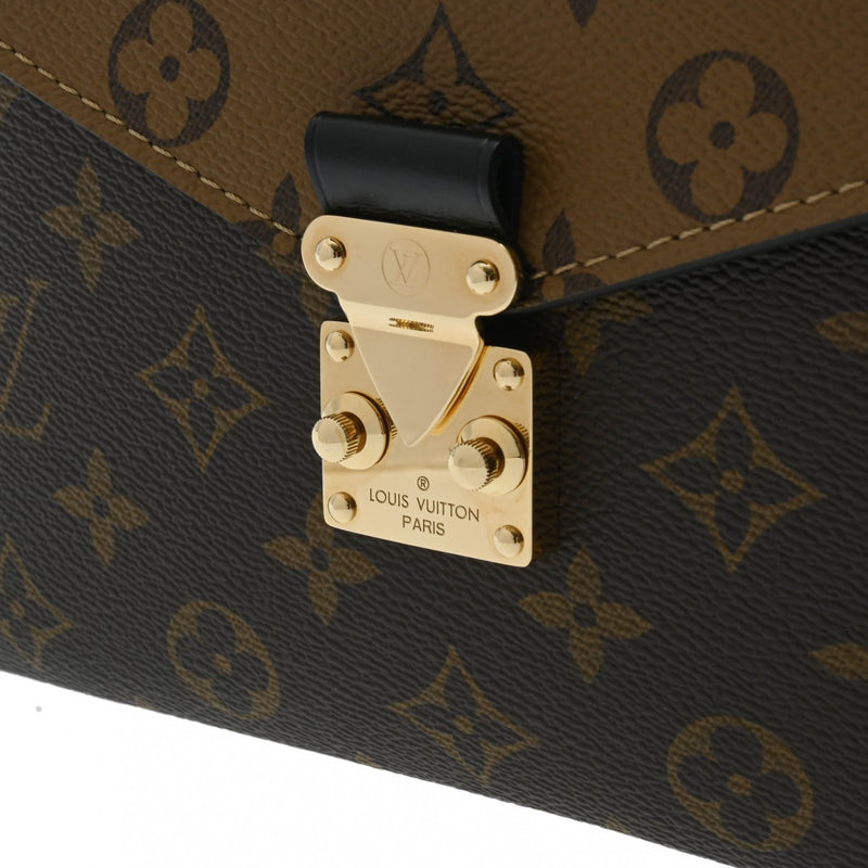 LOUIS VUITTON ルイヴィトン モノグラムリバース ポシェットメティス MM ブラウン M44876 レディース モノグラムリバース キャンバス 2WAYバッグ Aランク 中古 銀蔵