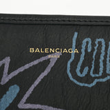 BALENCIAGA バレンシアガ バザール グラフィティ ブラック 443658 ユニセックス カーフ クラッチバッグ Aランク 中古 銀蔵