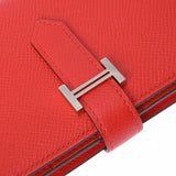 HERMES エルメス ベアン スフレ ルージュトマト D刻印(2019年頃) レディース ヴォーエプソン 長財布 Aランク 中古 銀蔵
