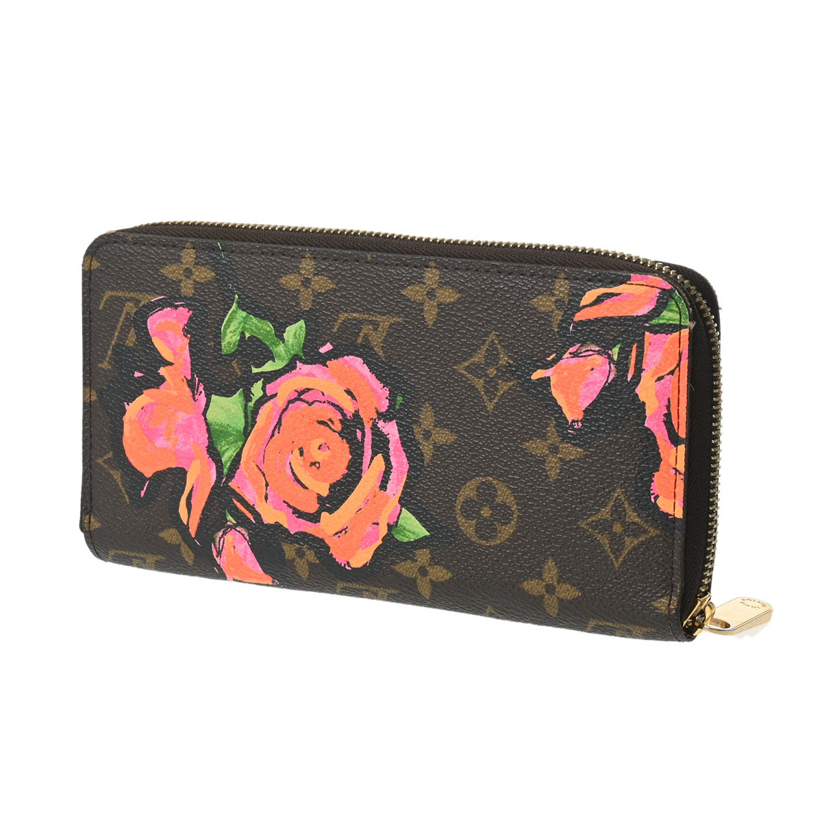 ルイヴィトンモノグラムローズ ジッピーウォレット ブラウン