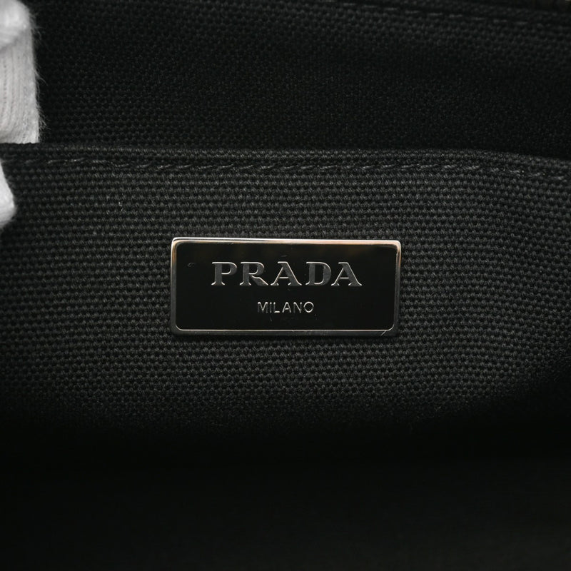 PRADA プラダ カナパ ミニトート 2WAY レオパード柄 ブラウン/ブラック 1BG439 レディース デニム ハンドバッグ Aランク 中古 銀蔵