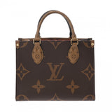 LOUIS VUITTON ルイヴィトン モノグラムリバース オンザゴー PM 2WAY ブラウン M46373 レディース モノグラムキャンバス ハンドバッグ Aランク 中古 銀蔵