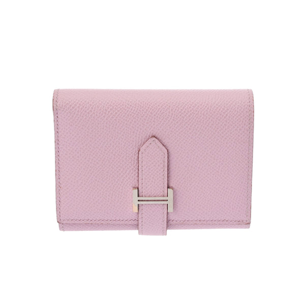 HERMES エルメス ベアンコンビネ モーヴシルベストル U刻印(2022年頃) レディース ヴォーエプソン 三つ折り財布 ABランク 中古 銀蔵