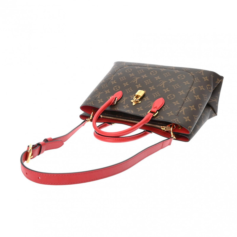 LOUIS VUITTON ルイヴィトン モノグラム フラワートート 2WAY コクリコ M43553 レディース モノグラムキャンバス ハンドバッグ Aランク 中古 銀蔵