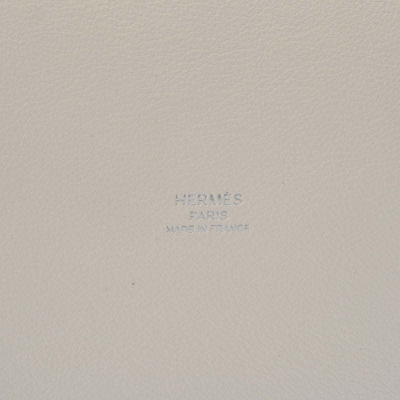 HERMES エルメス マーケットPM 白 □L刻印(2008年頃) レディース ヴォースイフト ショルダーバッグ Bランク 中古 銀蔵